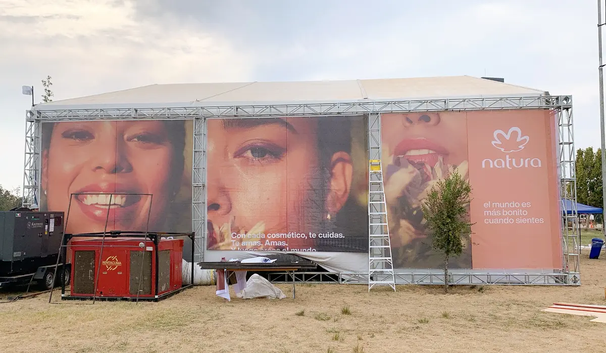 Estructura Truss perimetral para Natura en Lollapalooza 2022