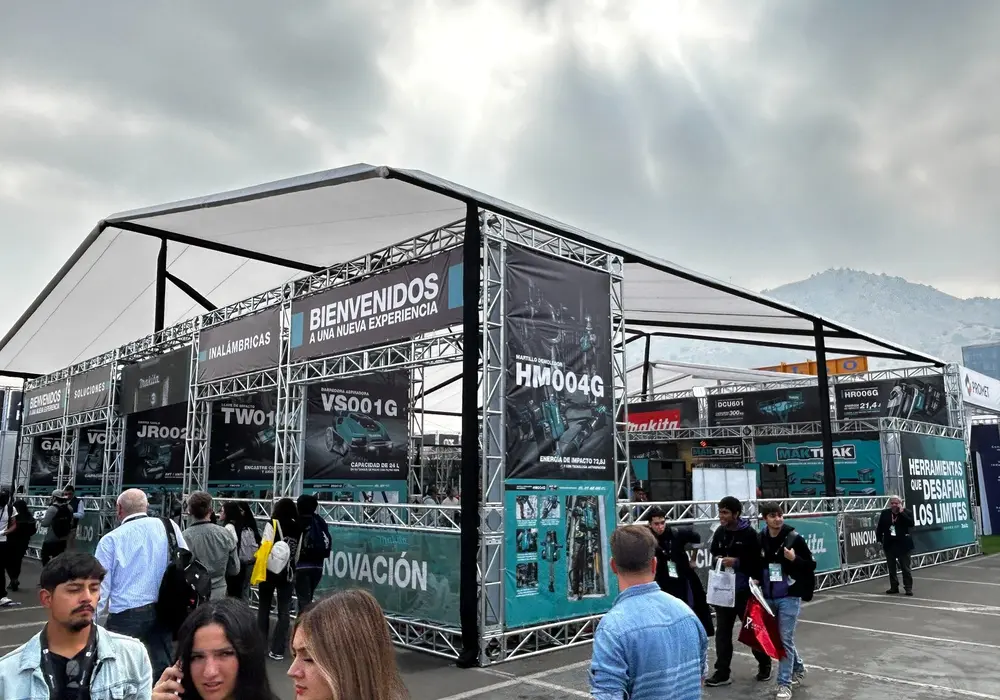 Stand Makita en estructura truss para Expomin 2025
